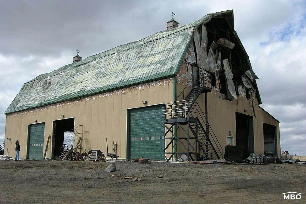 Damaged Metal Building