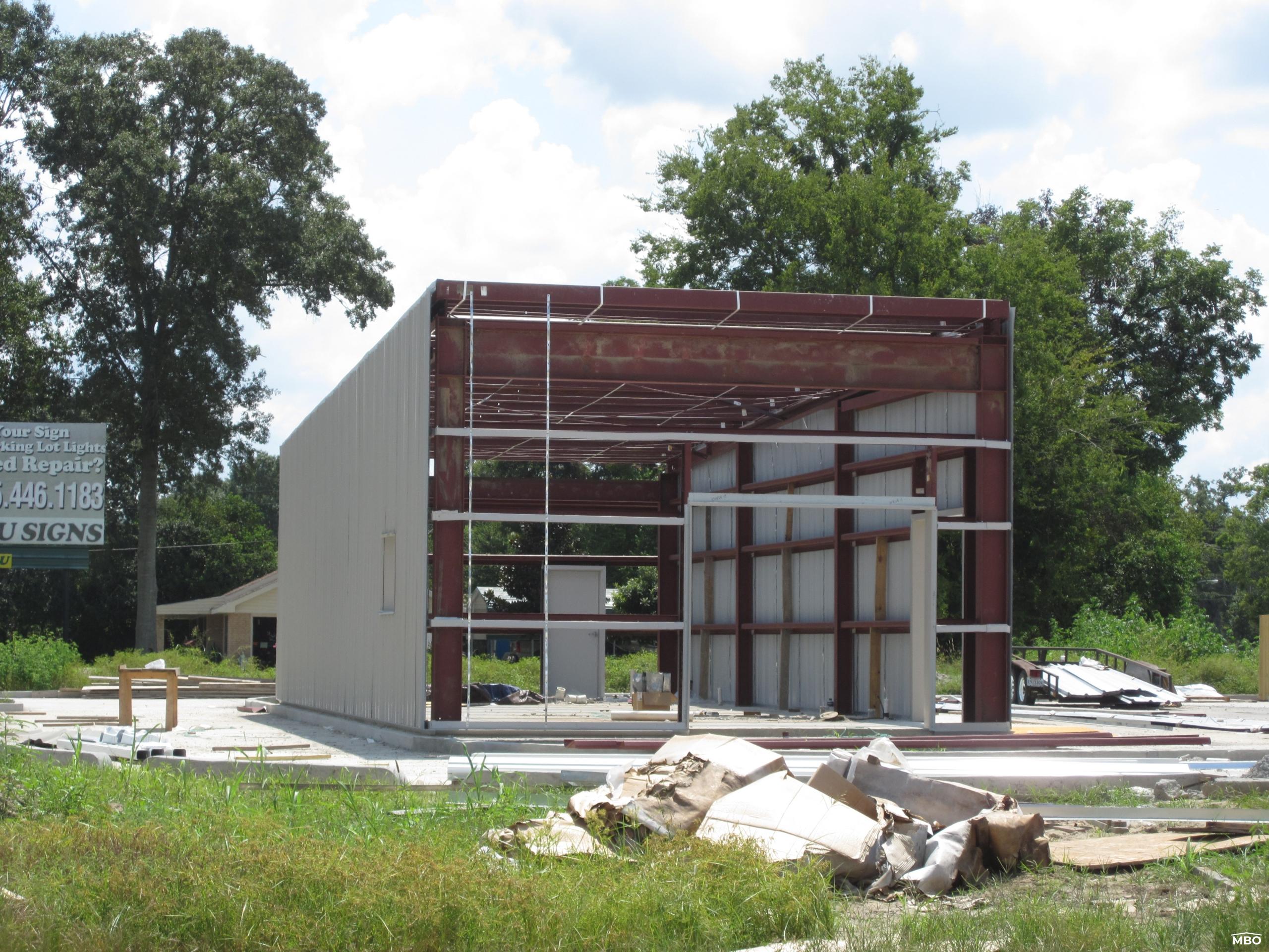 Constructing Pizza Hut Building Frame Pizza Hut Building Frame