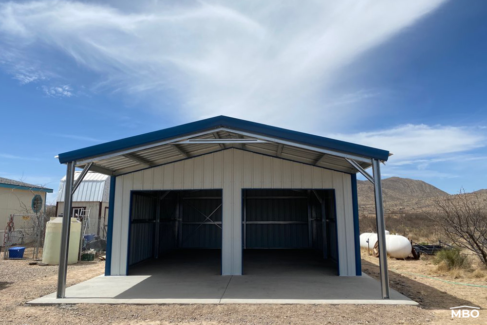 White and Blue Cold Formed Building Kit Blue White Cold Formed Building