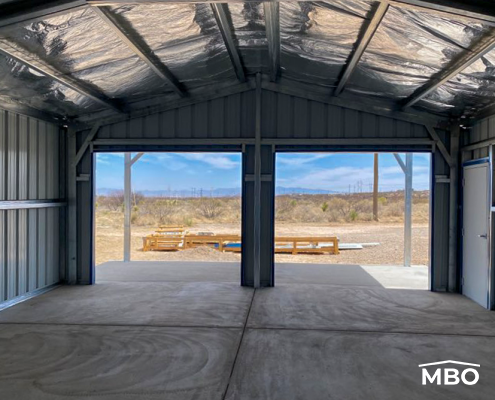 Interior of Two Door Garage Two Door Garage Interior