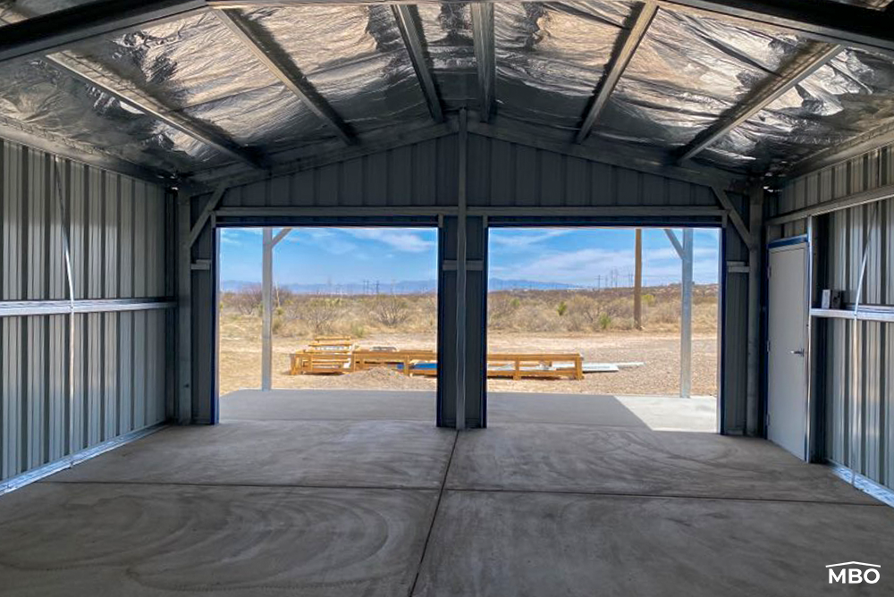 Interior of Two Door Garage Two Door Garage Interior