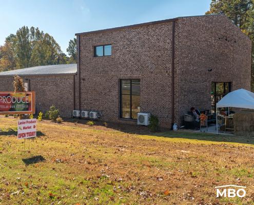 custom brick exterior for this metal building