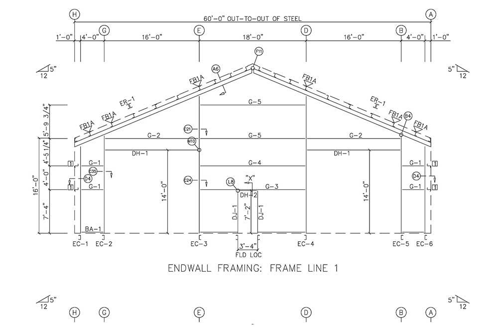 Used Metal Building in Idaho 60x60x16 Metal Building