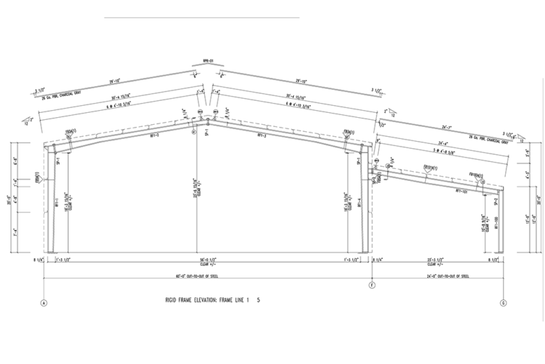 60x80x20 Metal Building JOB ID KS1698BF Metal Building Outlet