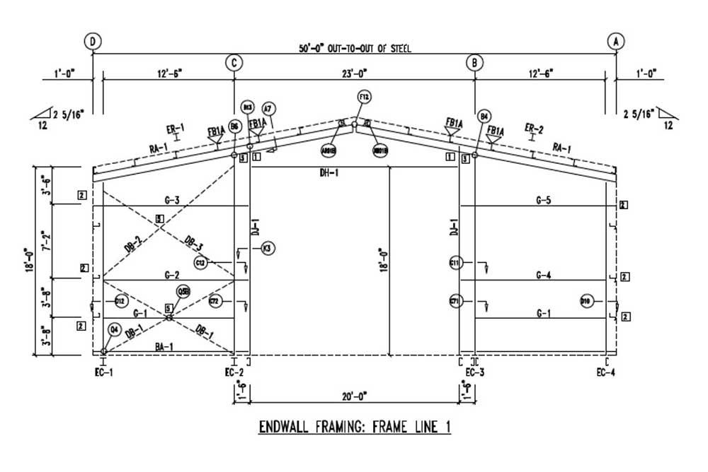50x100x18 Metal Building Kit 50x100x18 Metal Building