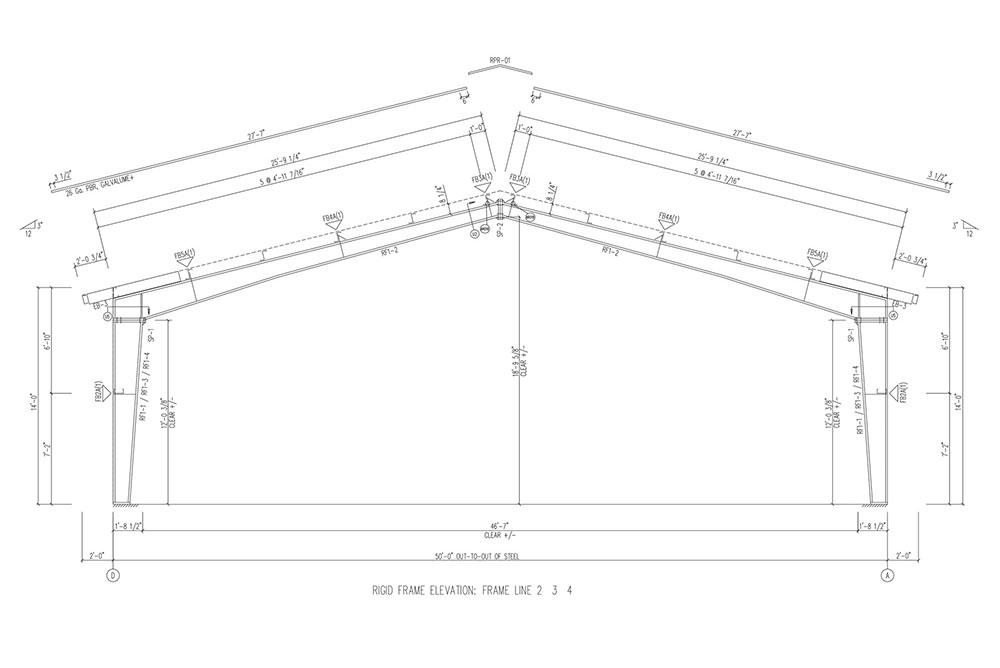 50x80x14 Metal Building Kit