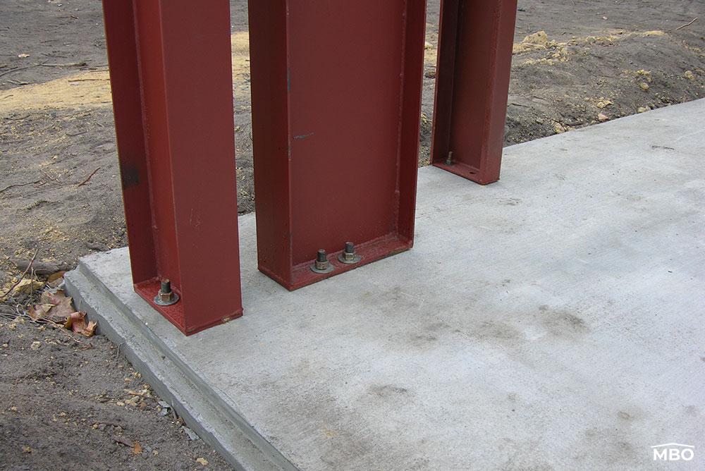 Foundation for Metal Building Red Iron Foundation