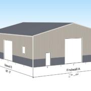 52x60x16 Metal Building Kit