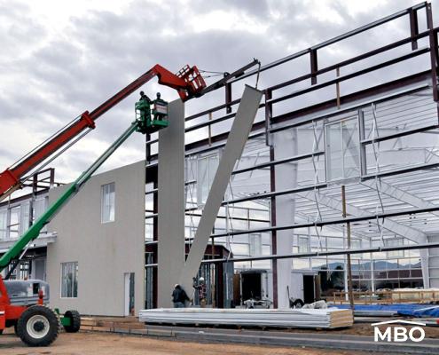 Insulated Panels Being Installed Panel Installation