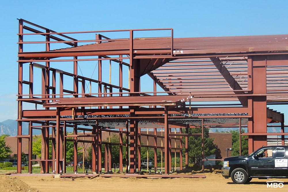 Red Metal Frame Construction