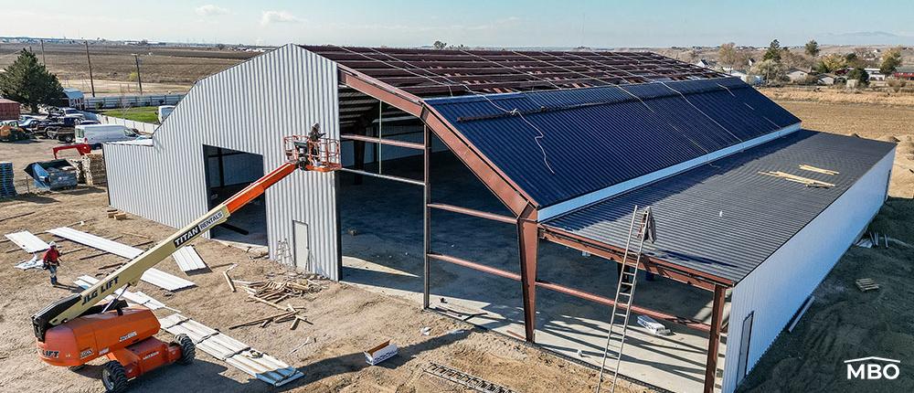 Construction of Gambrel Building