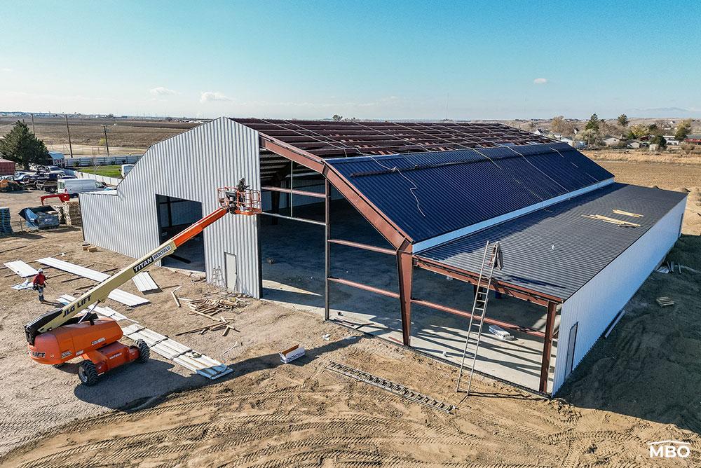 Construction of Gambrel Building