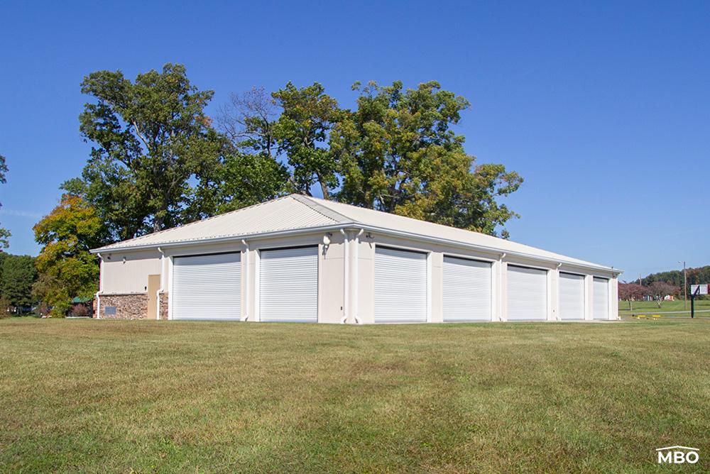 hip-roof-church an open wall church that used roll doors