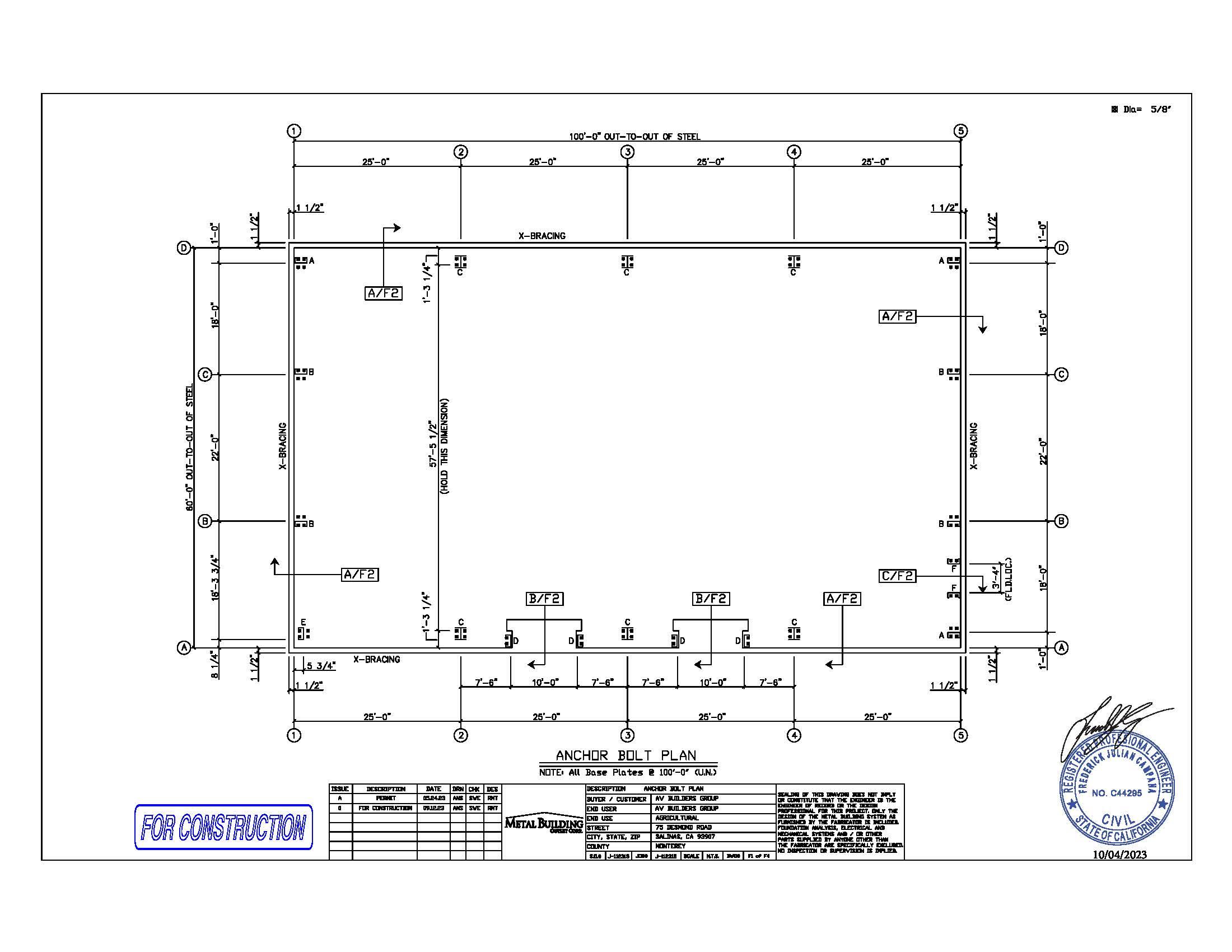 a new never built steel building for sale and ready for delivery in CA