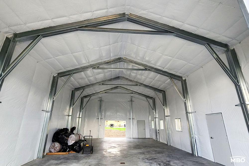 cold-formed-garage-colorado interior of a cold formed double insulated building