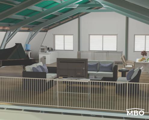 Gambrel-with-mezz-interior Breckenridge Second Story