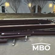 a new, never erected steel rigid framed building for sale in Texas, ready for pick up today