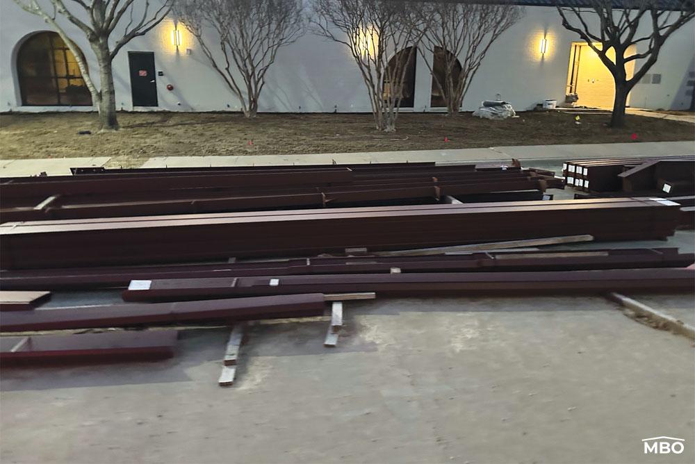 TX1767 a new, never erected steel rigid framed building for sale in Texas, ready for pick up today