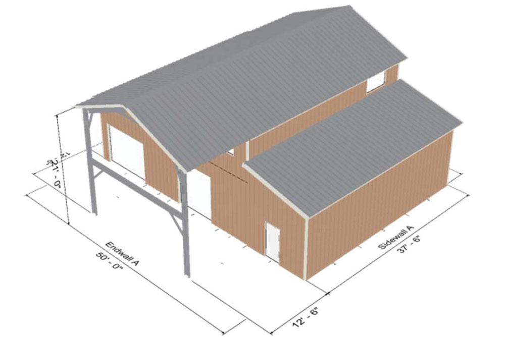 CA1799--Render2 3D Render of Barndominium