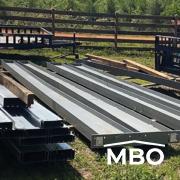 Used Metal Building Materials on the Ground