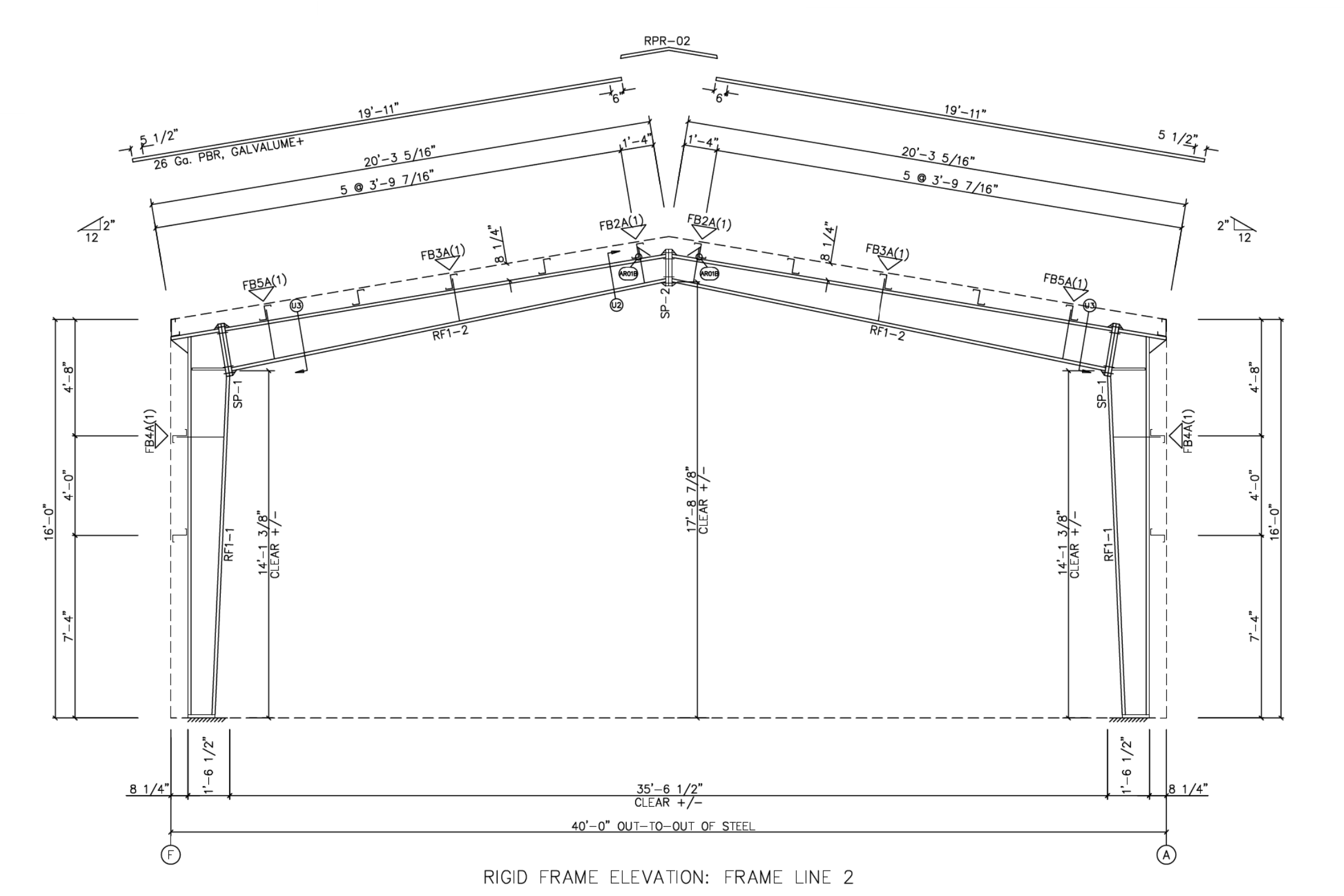 AZ1835 Used Metal Building Plans