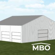 Rendering of a Metal Building with Doors